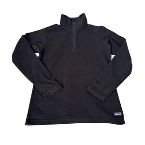 Patagonia Womens Fleece Pullover Black 1/4 Zip Gorpcore Athleisure Outdoor XS/S